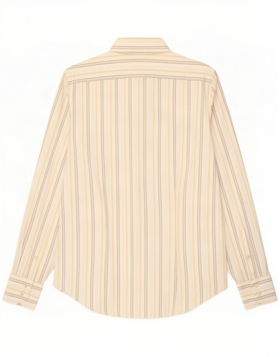 Benetton Mens Shirt Medium White Pinstripe Cotton