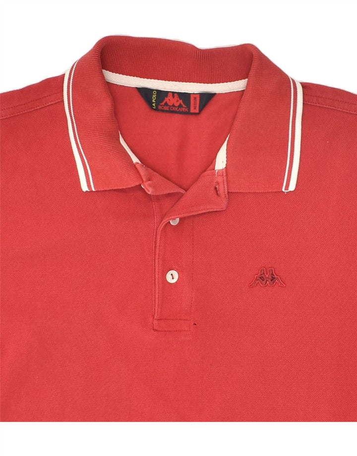 KAPPA Mens Polo Shirt Medium Red Cotton | Vintage Kappa | Thrift | Second-Hand Kappa | Used Clothing | Messina Hembry 