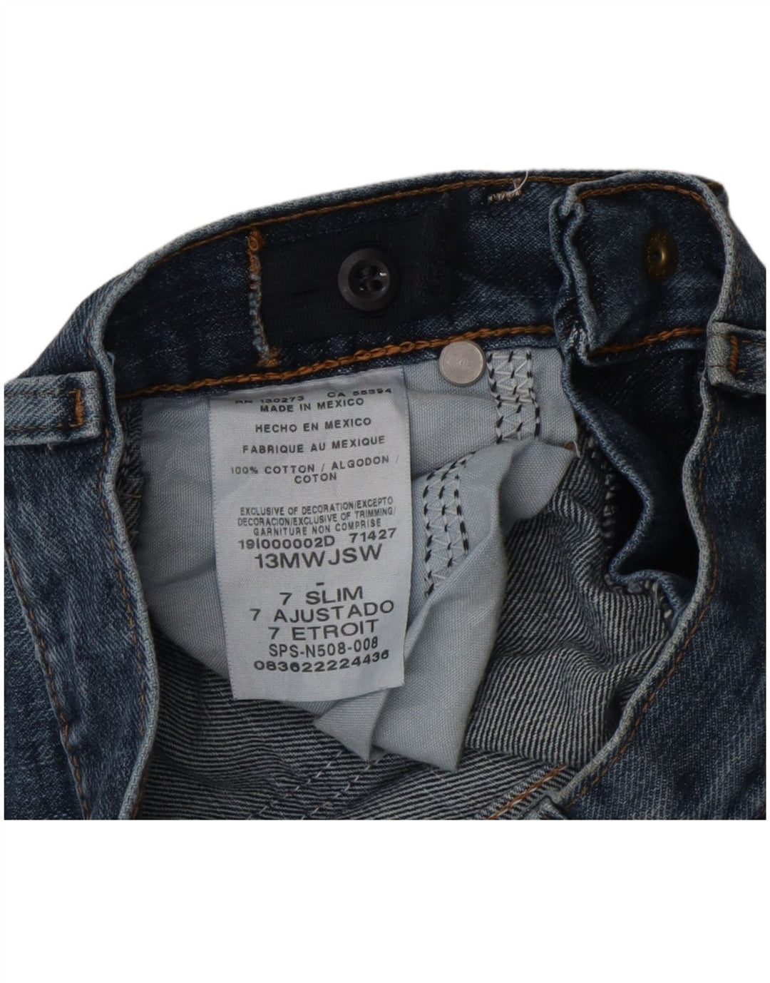 Wrangler Boys Slim Jeans 6-7 Years W22 L23 Blue Cotton