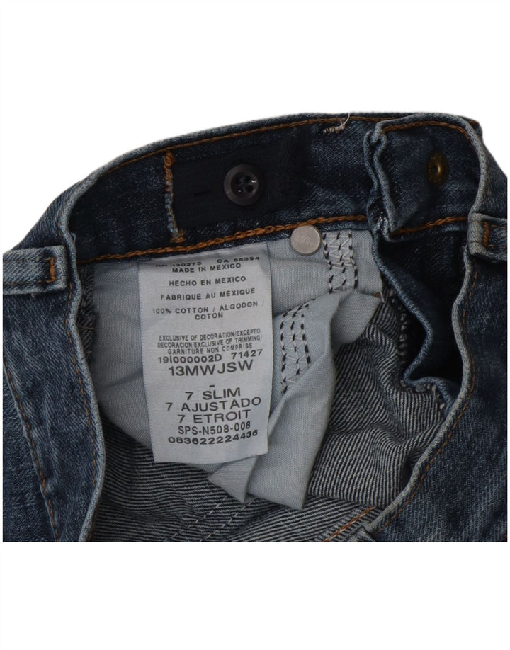 Wrangler Boys Slim Jeans 6-7 Years W22 L23 Blue Cotton