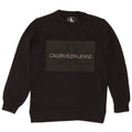 Calvin Klein Jeans Mens Graphic Sweatshirt Jumper Small Black Cotton