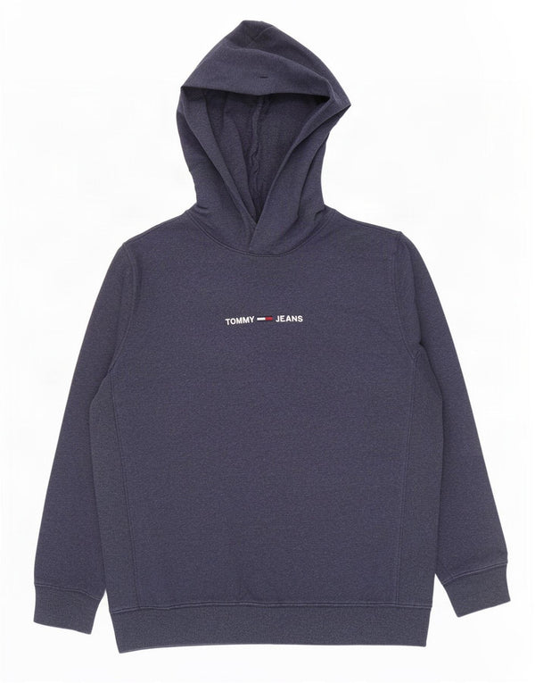 Tommy Hilfiger Mens Hoodie Jumper XL Navy Blue Cotton