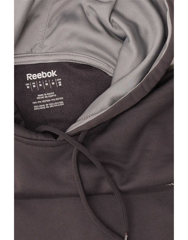 Reebok Mens Hoodie Jumper Medium Grey Polyester