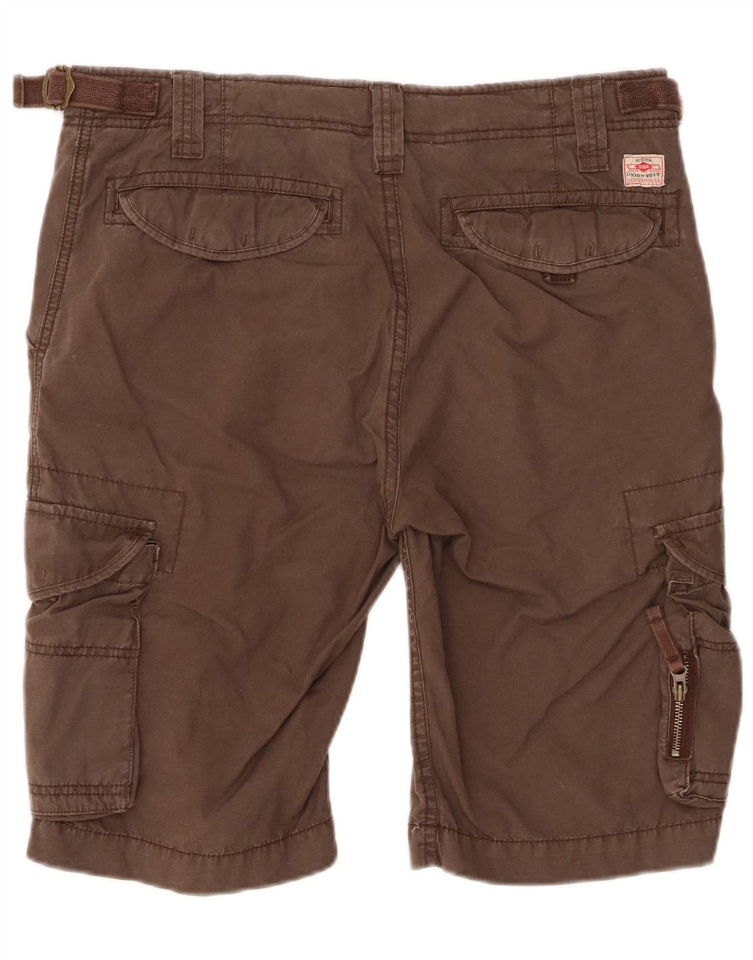 Scotch & Soda Mens Cargo Shorts W31 Medium Brown Cotton