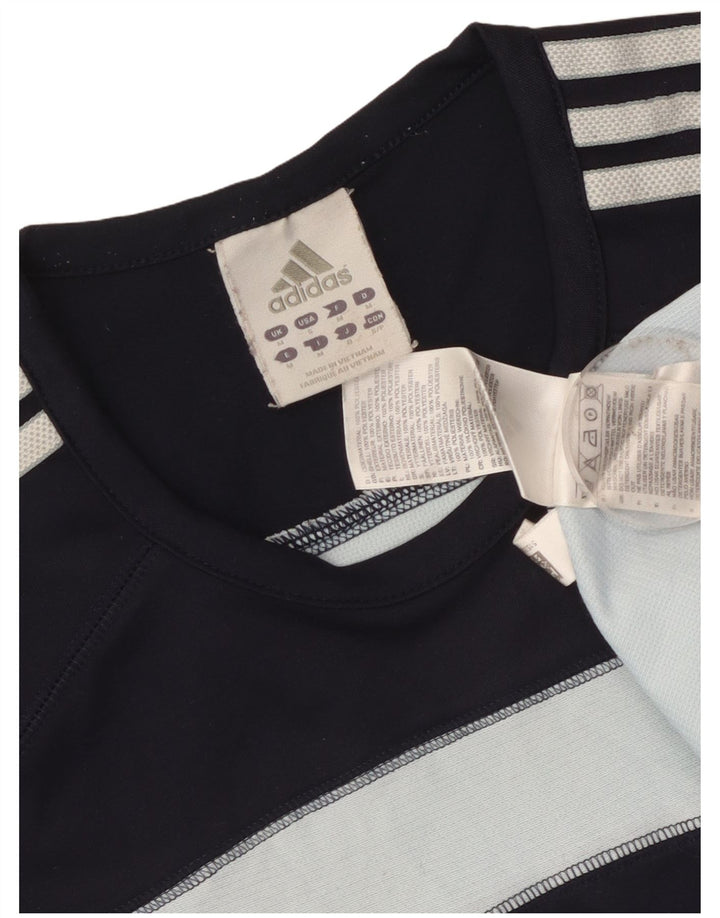 Adidas Mens Vest Top Medium Navy Blue Colourblock Polyester