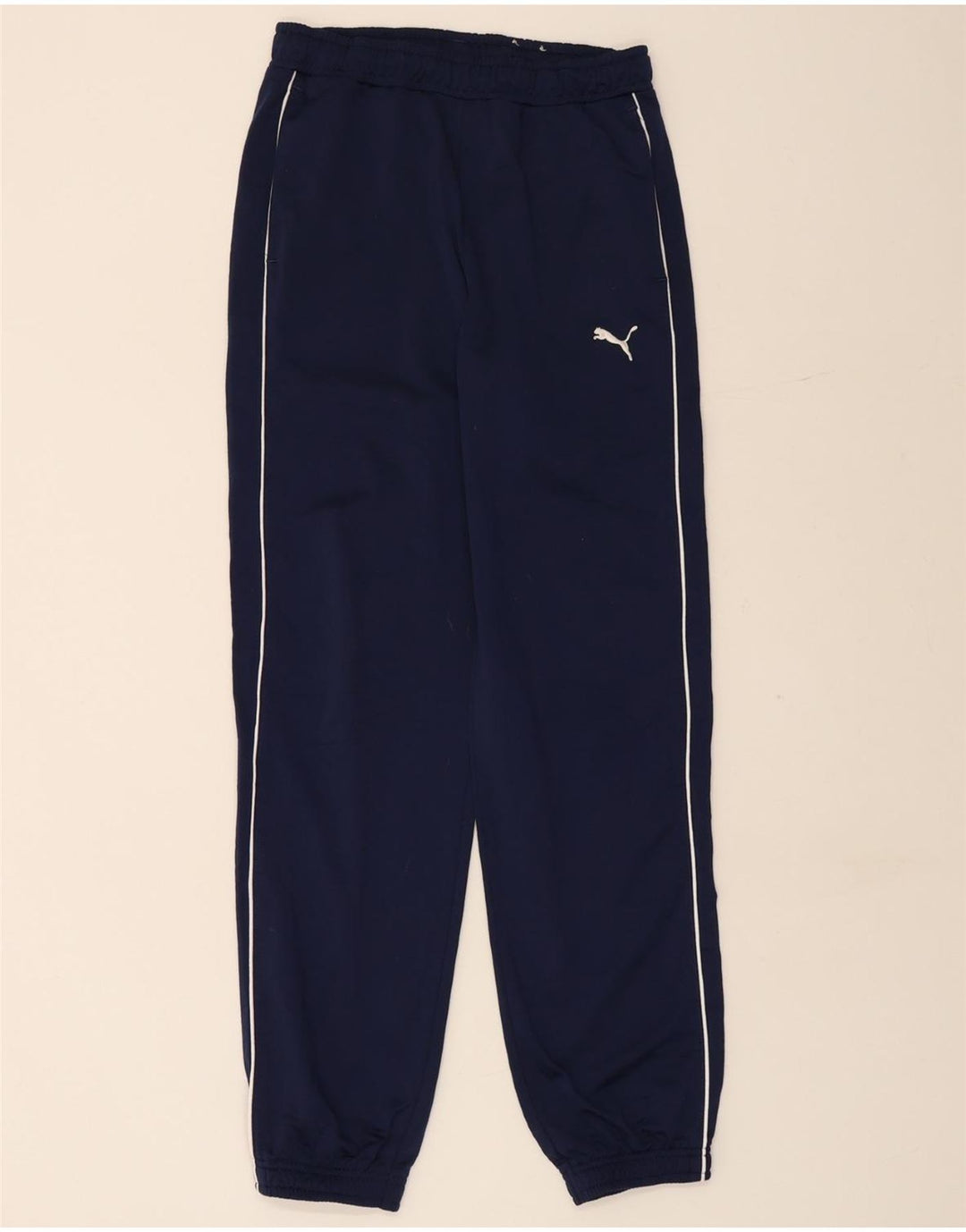 PUMA Mens Tracksuit Trousers Joggers Small Navy Blue Polyester
