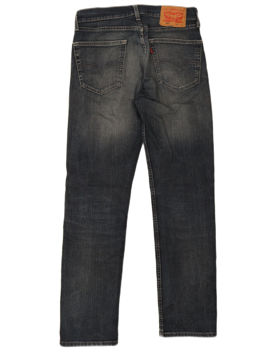 Levi's Mens 505 Regular Fit Straight Jeans W30 L32 Navy Blue
