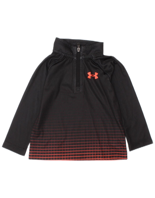 UNDER ARMOUR Baby Boys Pullover Tracksuit Top 6-9 Months Black Geometric