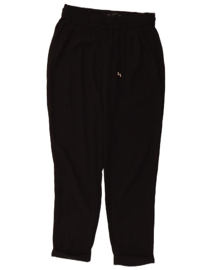 Zara Womens Tapered Chino Trousers Medium W28 L27 Black