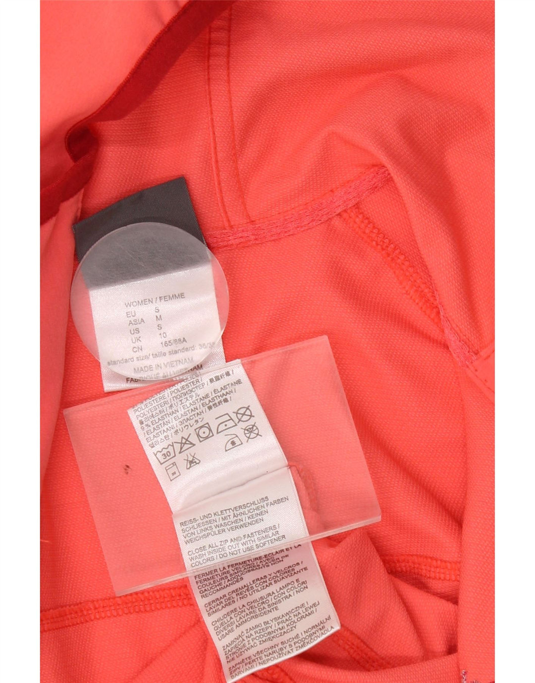 JACK WOLFSKIN Womens Hooded Tracksuit Top Jacket UK 10 Small Orange