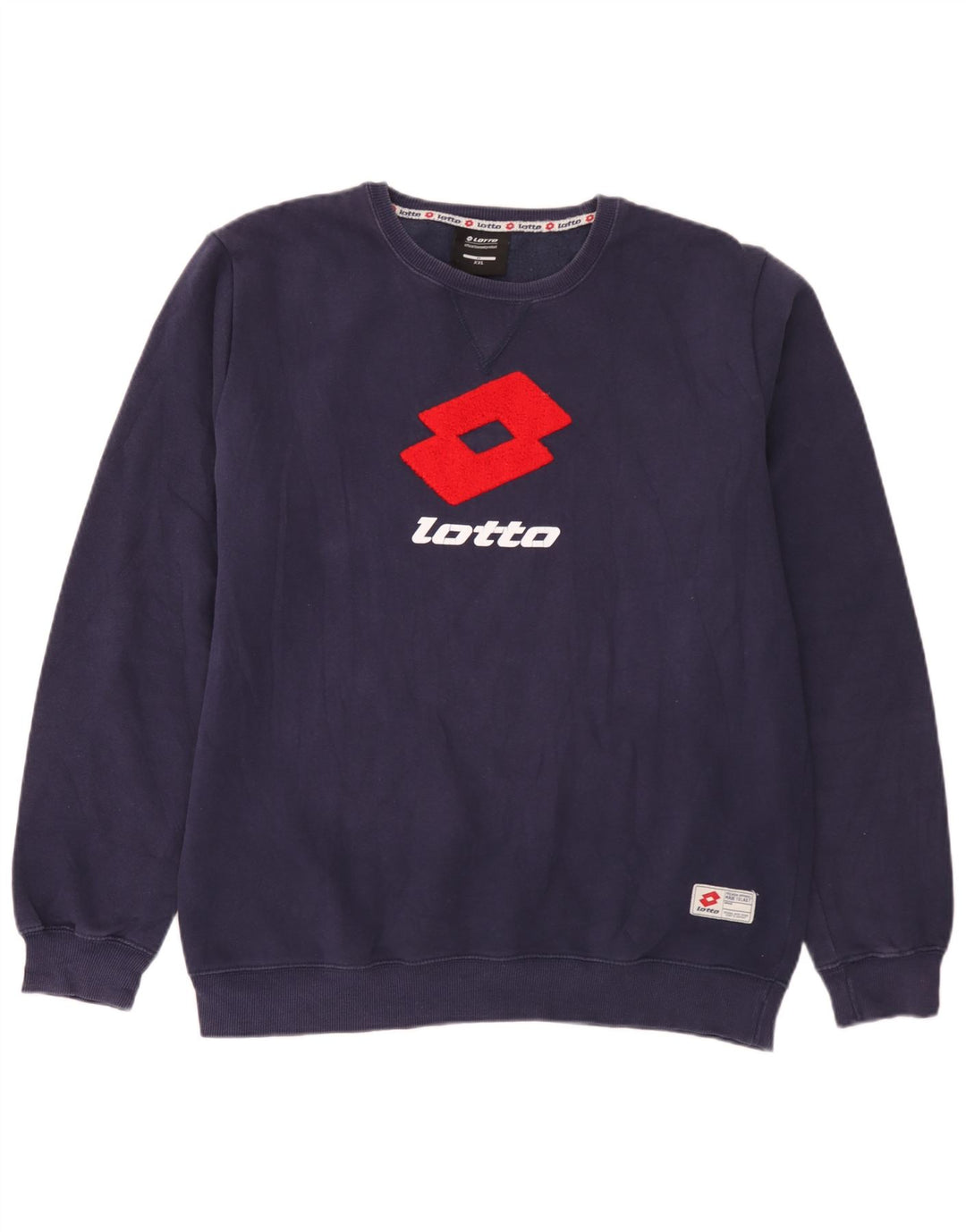 Lotto Mens Graphic Sweatshirt Jumper 2XL Navy Blue Cotton