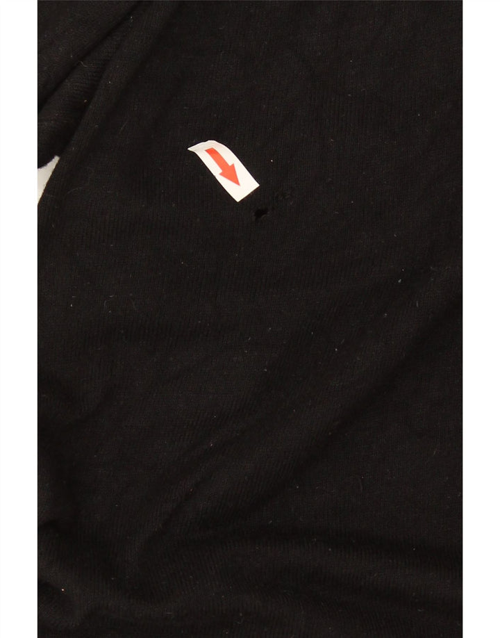 Marks & Spencer Womens Zip Neck Jumper Sweater UK 16 Large Black Viscose