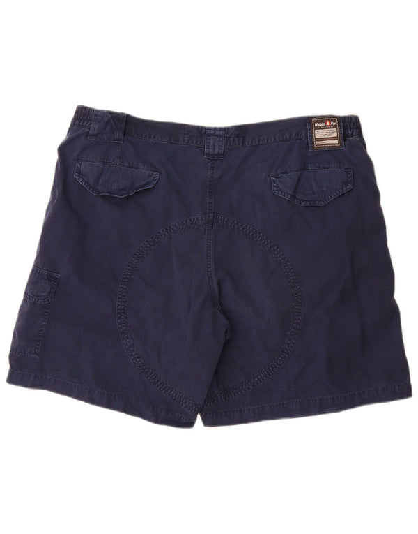 Murphy & Nye Mens Cargo Shorts W42 2XL Navy Blue Cotton