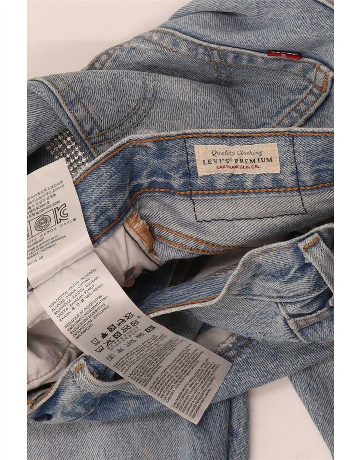 Levi's Womens 501 Distressed Straight Jeans W29 L28 Blue Cotton