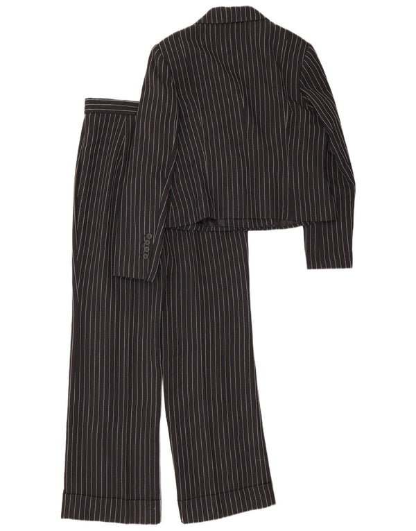 Vintage Womens 2 Piece Suit UK 12 Medium W28 L30 Black Striped