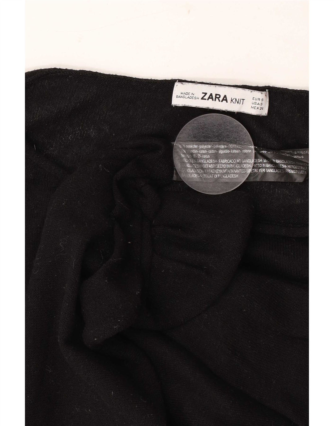 Zara Womens Oversized Boat Neck Jumper Sweater UK 10 Small Black Polyester