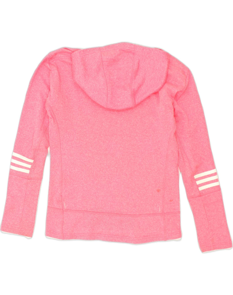 ADIDAS Womens Hoodie Jumper UK 10 Small Pink Polyester | Vintage Adidas | Thrift | Second-Hand Adidas | Used Clothing | Messina Hembry 