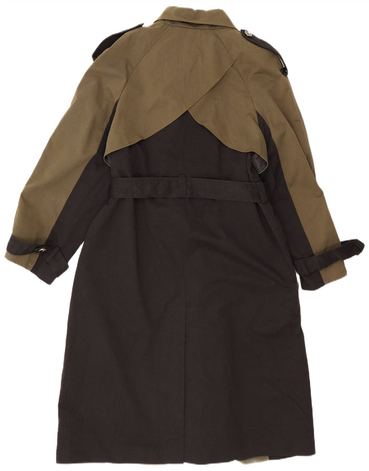 Oasis Womens Oversized Trench Coat UK 10 Small Khaki Colourblock Polyester