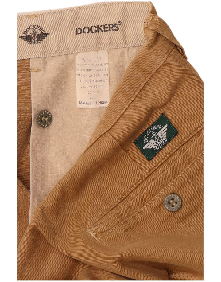 Dockers Mens Pegged Chino Trousers W36 L32 Beige
