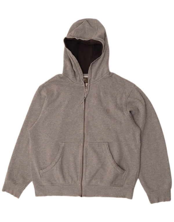 Timberland Mens Regular Fit Zip Hoodie Sweater 2XL Grey Cotton