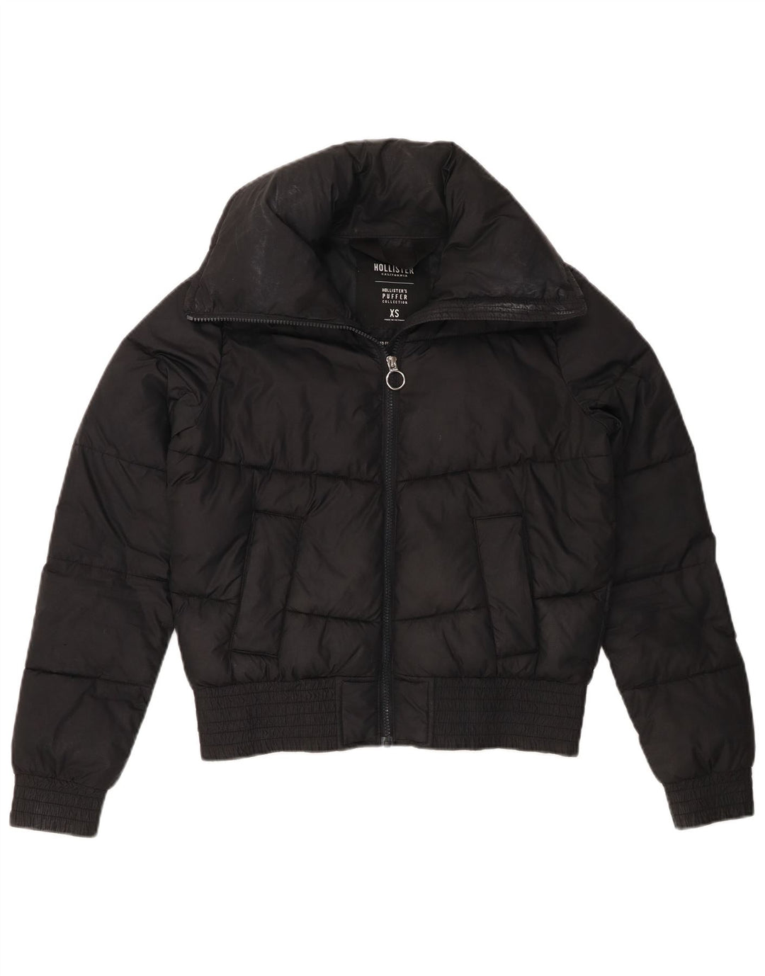 HOLLISTER Womens Oversized Padded Jacket UK 6 XS Black Polyester