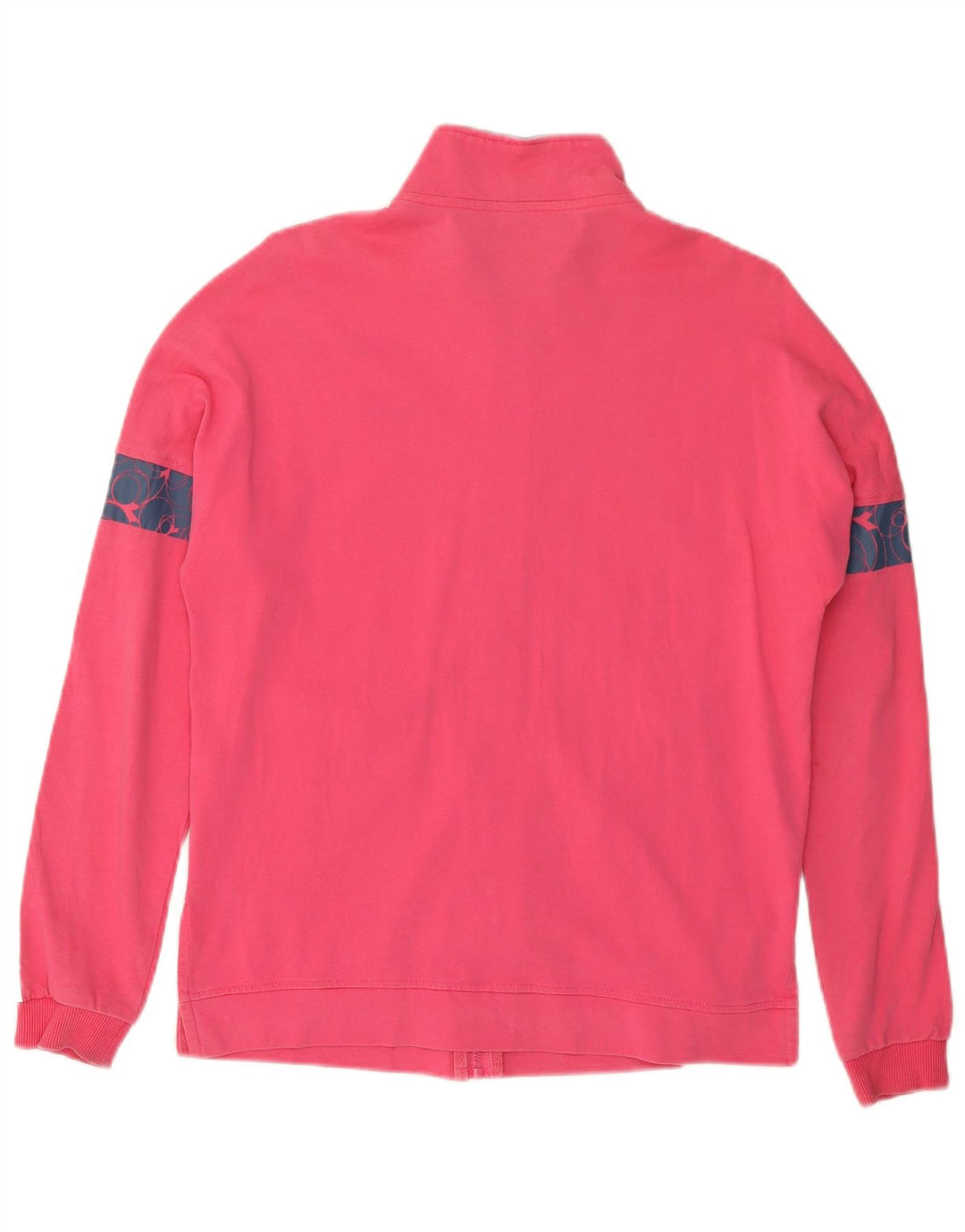 DIADORA Womens Graphic Tracksuit Top Jacket UK 10 Small Pink Colourblock