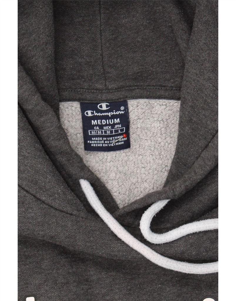CHAMPION Mens Graphic Hoodie Jumper Medium Grey Vintage Champion and Second-Hand Champion from Messina Hembry 