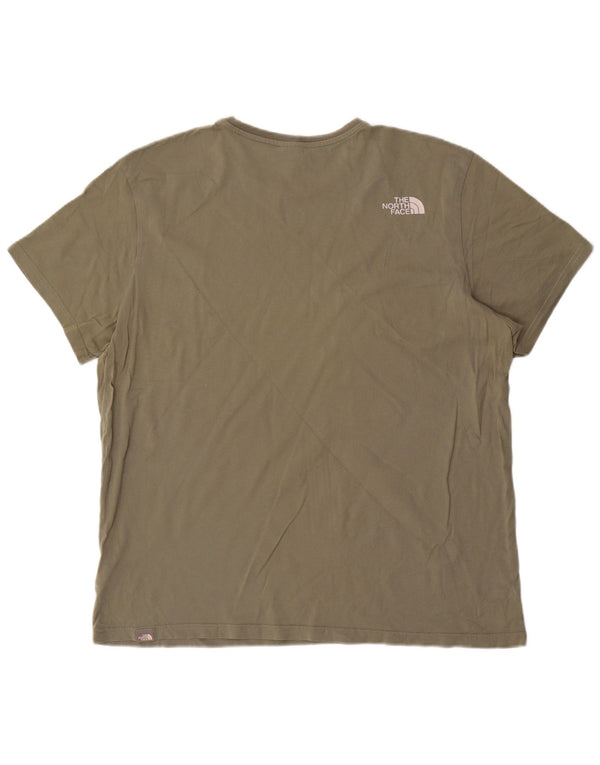 The North Face Mens T-Shirt Top XL Khaki Cotton