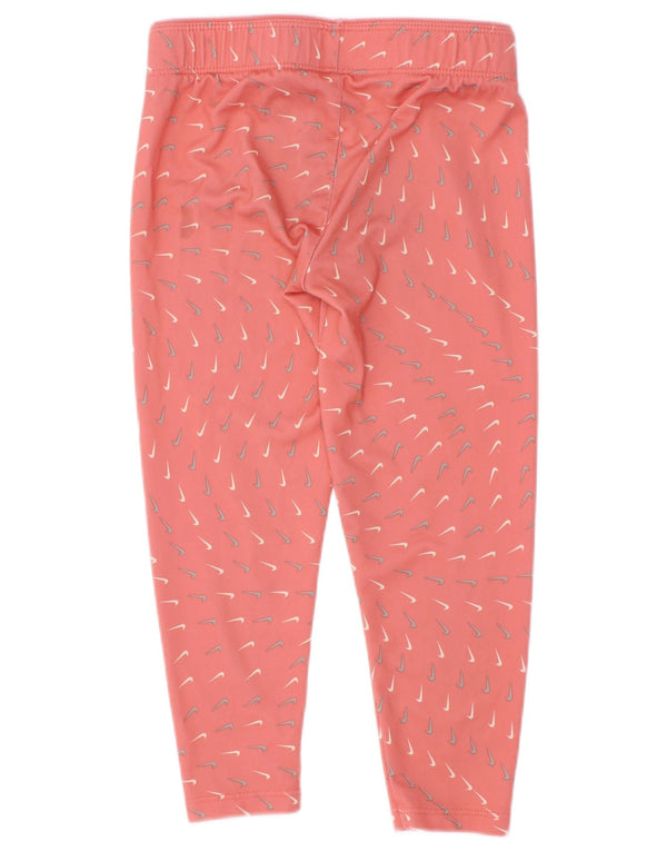 Nike Girls Graphic Leggings 3-4 Years XS Pink