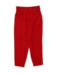 BENETTON Womens Tapered Casual Trousers W30 L27  Red Wool