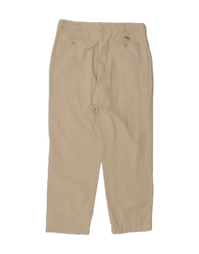 POLO RALPH LAUREN Mens Straight Chino Trousers W36 L32 Beige Cotton Vintage Polo Ralph Lauren and Second-Hand Polo Ralph Lauren from Messina Hembry 