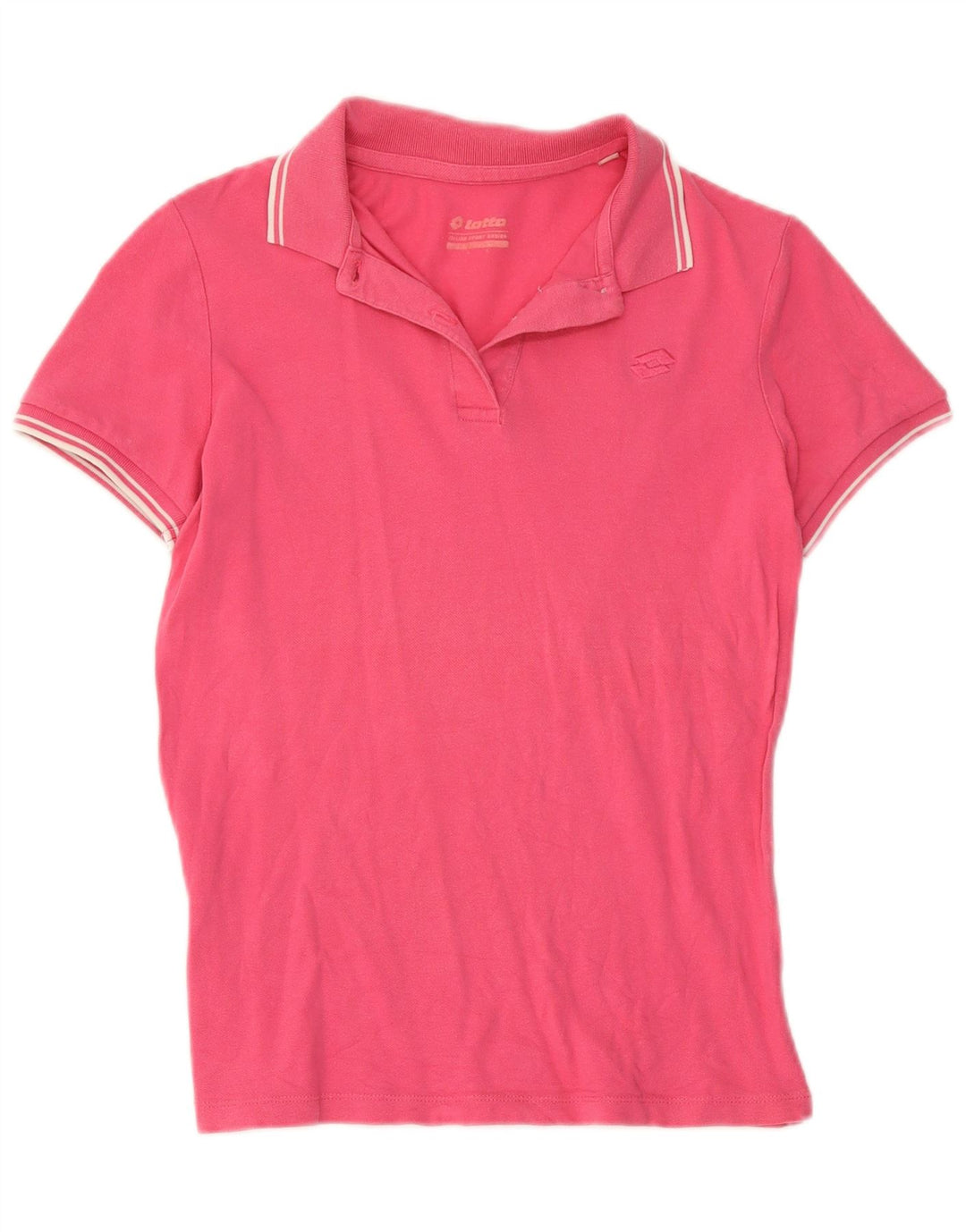 Lotto Womens Polo Shirt UK 14 Large Pink