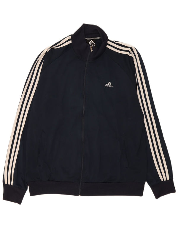 Adidas Mens Clima 365 Tracksuit Top Jacket Large Navy Blue Polyester