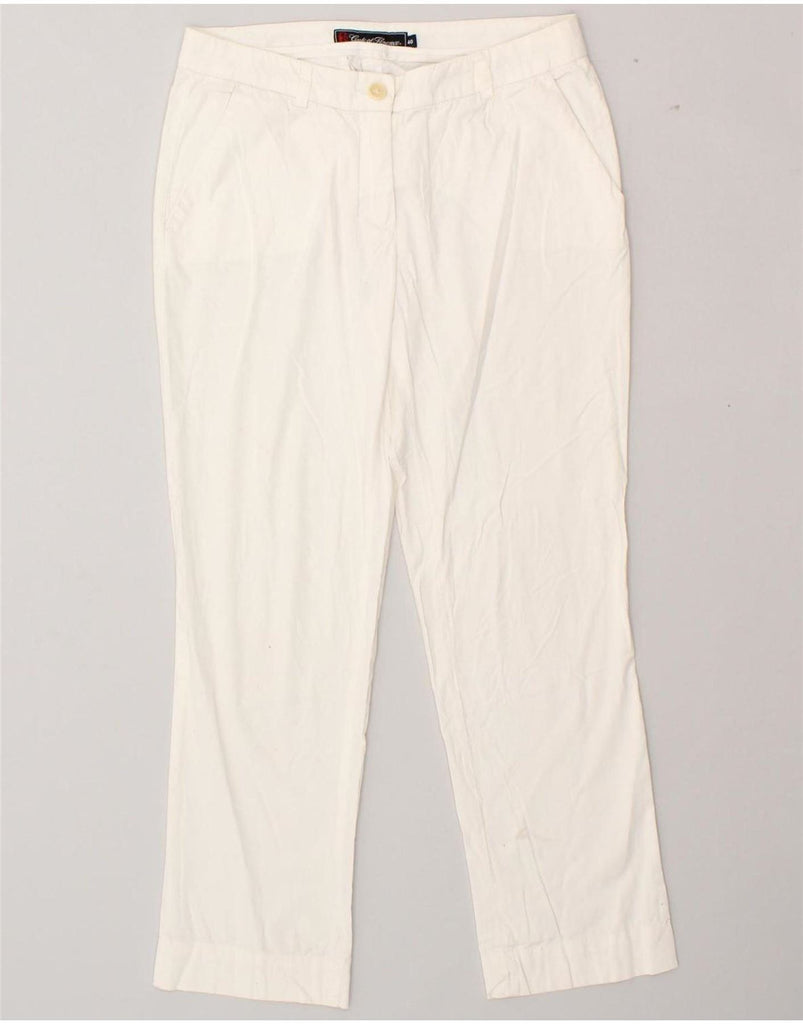 CONTE OF FLORENCE Womens Slim Chino Trousers IT 40 Small W30 L27  White Vintage Conte of Florence and Second-Hand Conte of Florence from Messina Hembry 