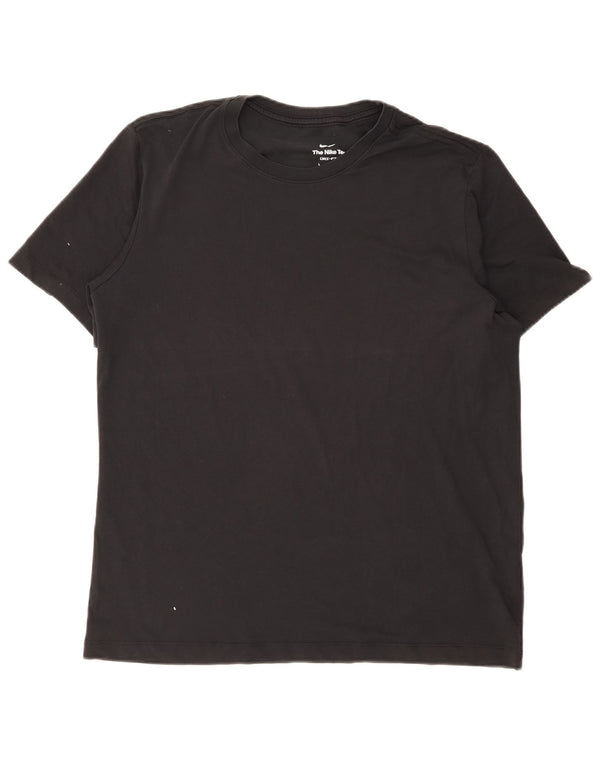 Nike Mens Dri Fit T-Shirt Top Large Black Cotton