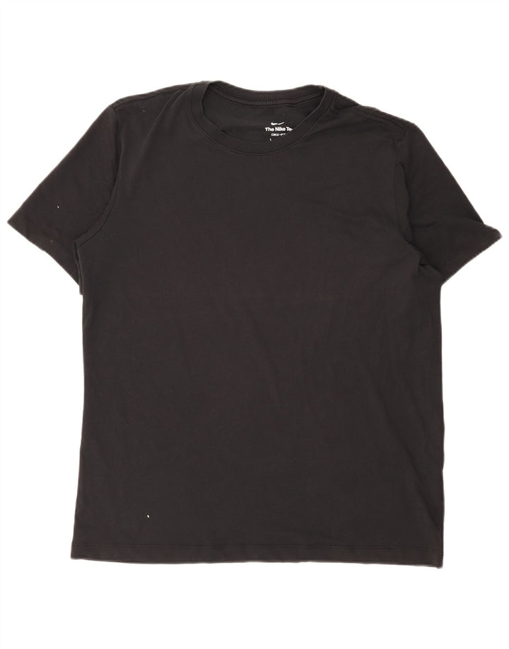 Nike Mens Dri Fit T-Shirt Top Large Black Cotton