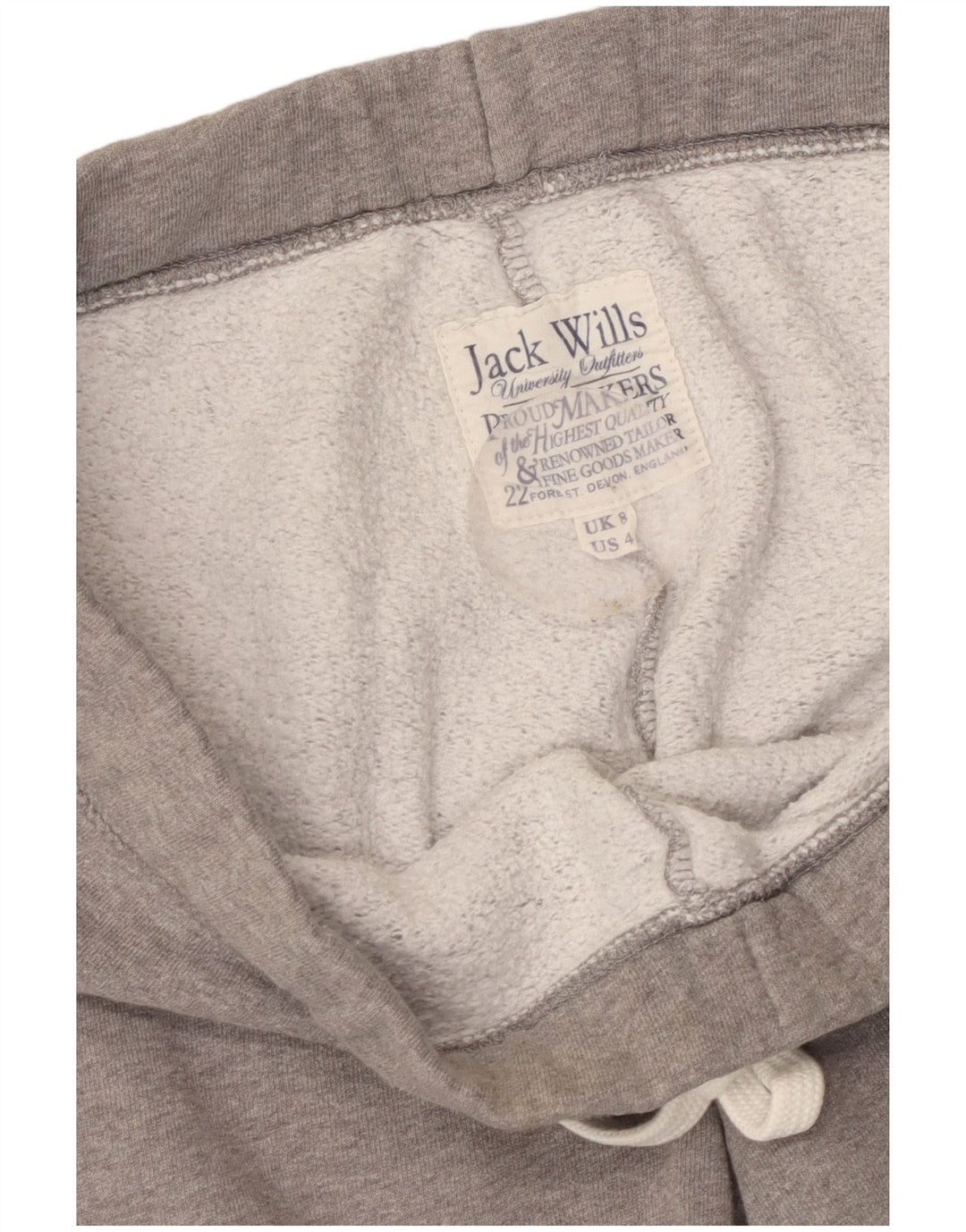 JACK WILLS Womens Graphic Tracksuit Trousers Joggers UK 8 Small  Grey