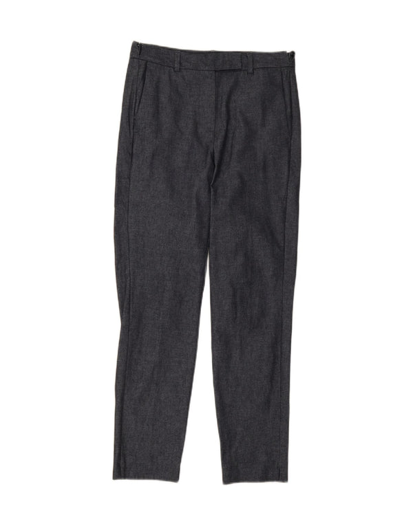 Marks & Spencer Womens Straight Suit Trousers UK 8 Small W26 L28 Navy Blue
