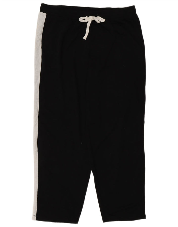 Nautica Womens Tracksuit Trousers UK 14 Large Black Colourblock Polyester