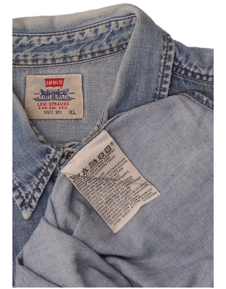 Levi's Mens Denim Shirt XL Blue Cotton