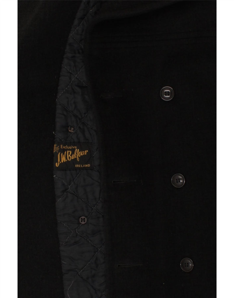 VINTAGE Mens Pea Coat UK 42 XL Black Vintage Vintage and Second-Hand Vintage from Messina Hembry 