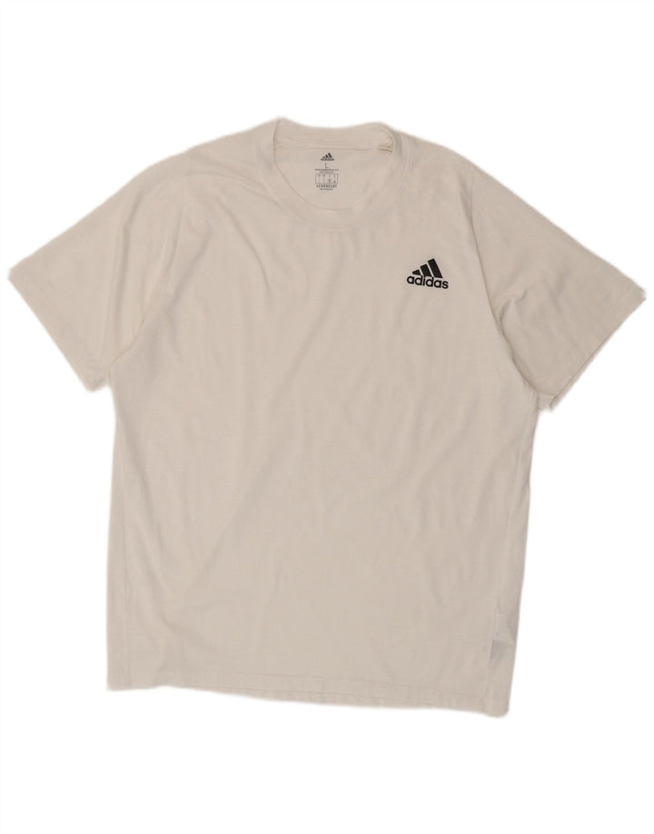 Adidas Mens Aeroready T-Shirt Top Large White Polyester