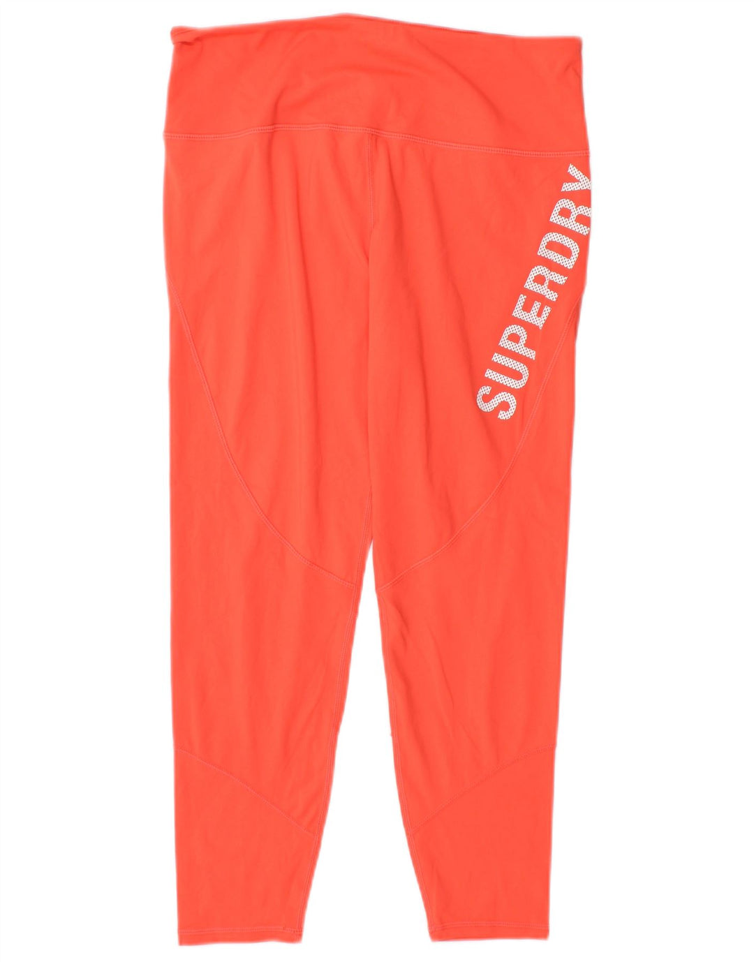 Superdry Womens Capri Graphic Leggings UK 14 Large Orange Polyester