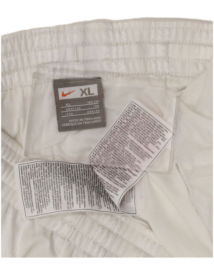 Nike Mens Sport Shorts XL  White Striped Polyester