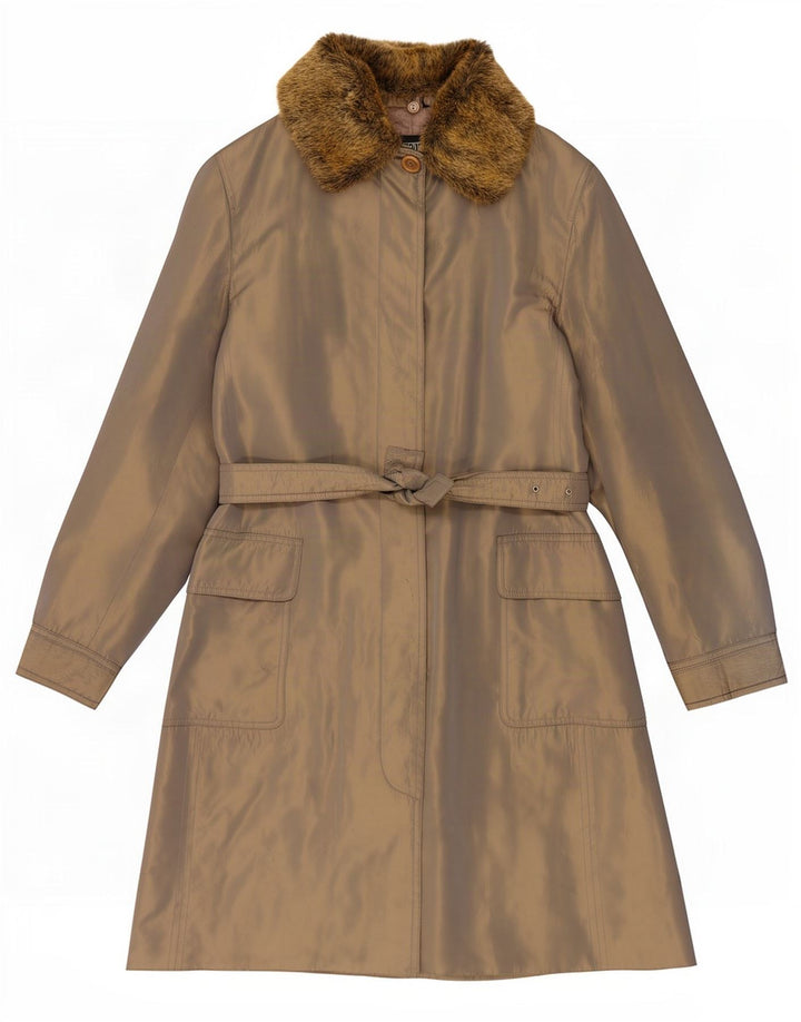 Gianfranco Ferre Womens Trench Coat UK 12 Medium Grey