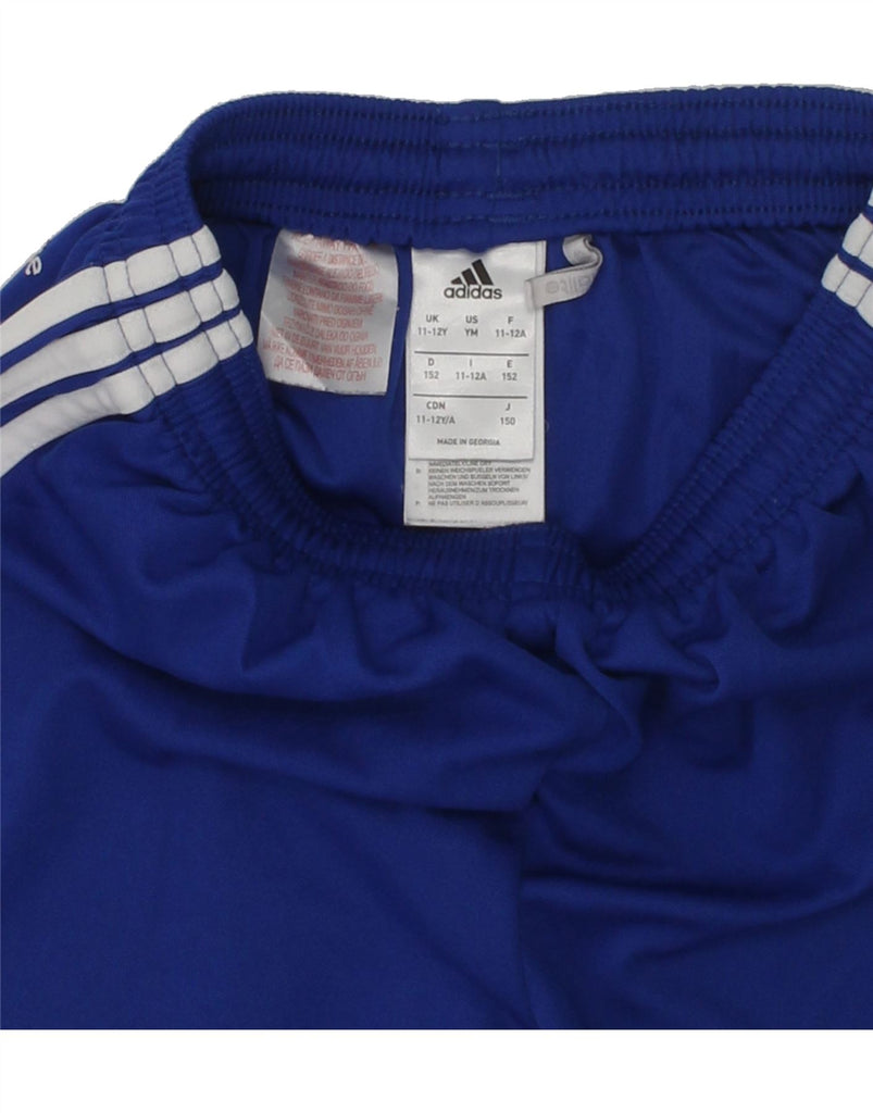 ADIDAS Boys Climalite Sport Shorts 11-12 Years Blue Polyester | Vintage Adidas | Thrift | Second-Hand Adidas | Used Clothing | Messina Hembry 