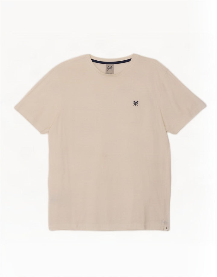 Crew Clothing Mens T-Shirt Top Medium White Cotton