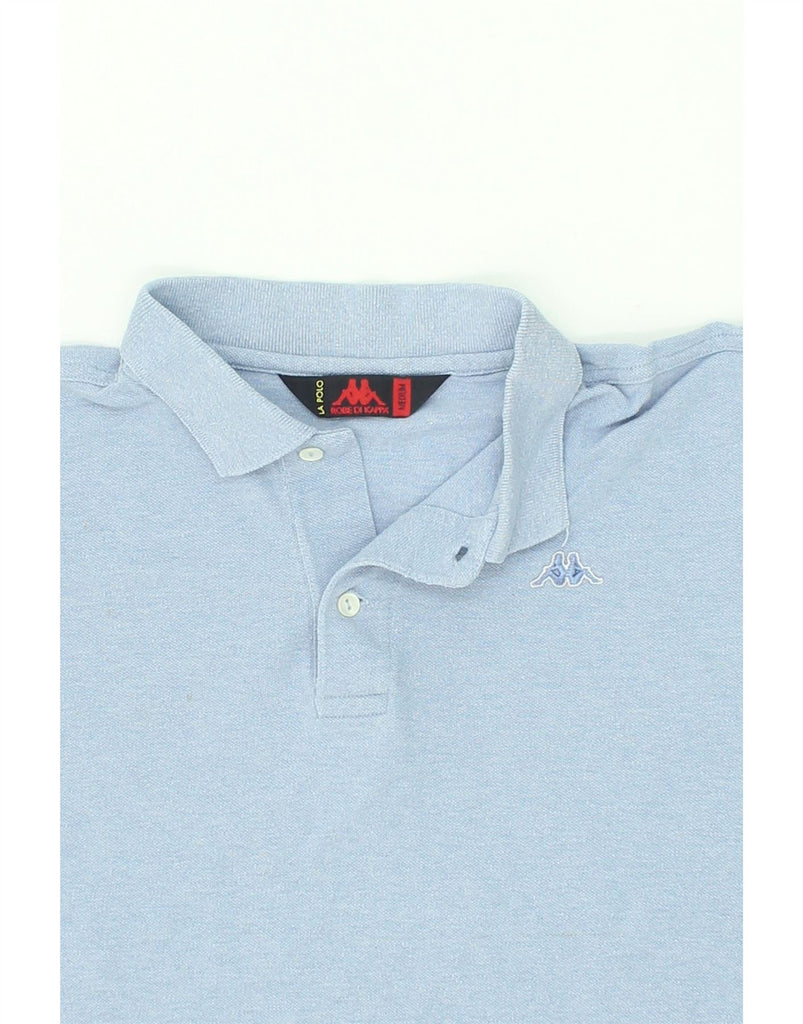 KAPPA Mens Long Sleeve Polo Shirt Medium Blue Cotton | Vintage Kappa | Thrift | Second-Hand Kappa | Used Clothing | Messina Hembry 