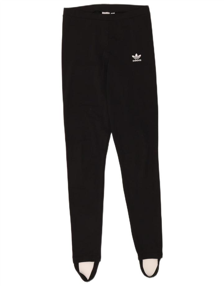 ADIDAS Womens Stirrup Leggings UK 10 Small  Black Polyester