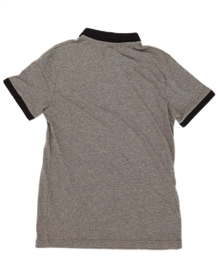 JULES Mens Slim Fit Rugby Polo Shirt Medium Grey Cotton